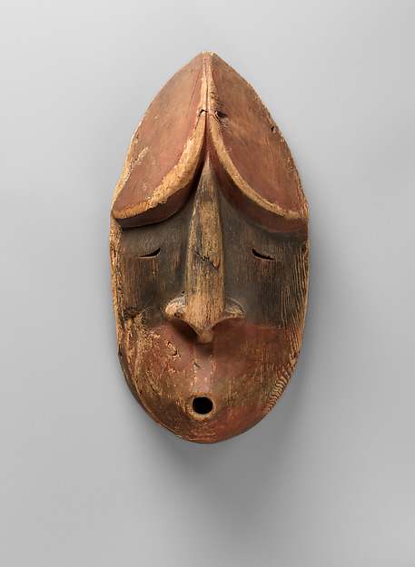 Alutiiq Sugpiaq painted wooden mask in The Met collection