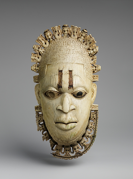 Ivory pendant mask of Iyoba Idia from Benin in The Met collection