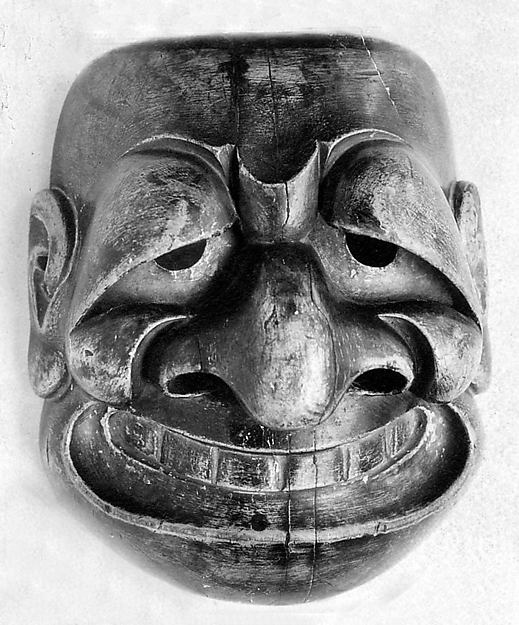 Eighteenth-century Japanese carved wooden Noh mask in The Met collection